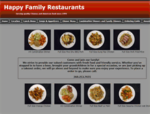 Tablet Screenshot of happyfamilydining.com